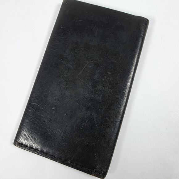 Tooled Embossed Leather Wallet Bi-Fold Checkbook Long Vintage Heritage - Picture 9 of 13